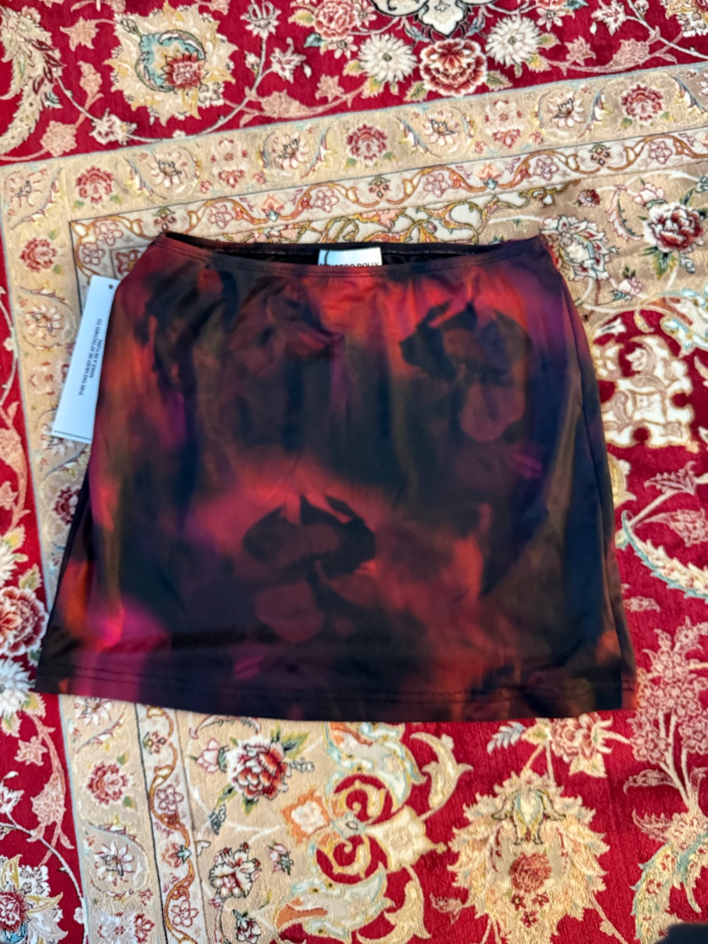 Princess Polly Maribella Skirt Red & Black Skirt Size 2